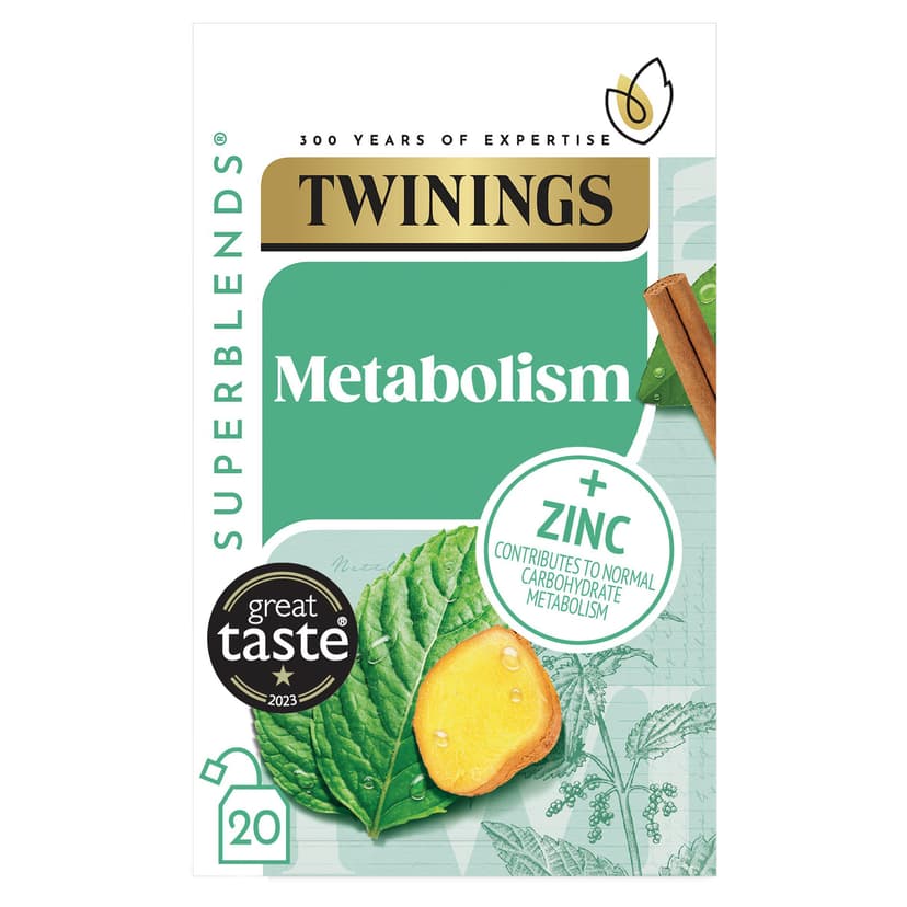 Twinings Superblends Metabolism Peppermint with Spiced Green Tea & Nettle – 20 Tea Bags (40g)