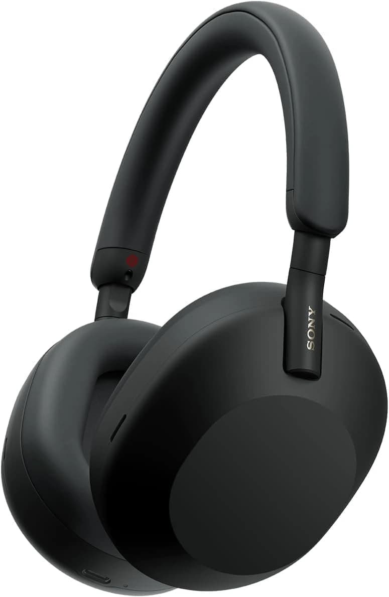 Sony WH-1000XM5 Hard Case Premium Noise Cancelling Wireless Over-Ear Headphones, Bluetooth, Clear Call Quality, Hi-Res Audio, Up to 30hr Battery Life, Includes Hard Case, iOS & Android - Black
